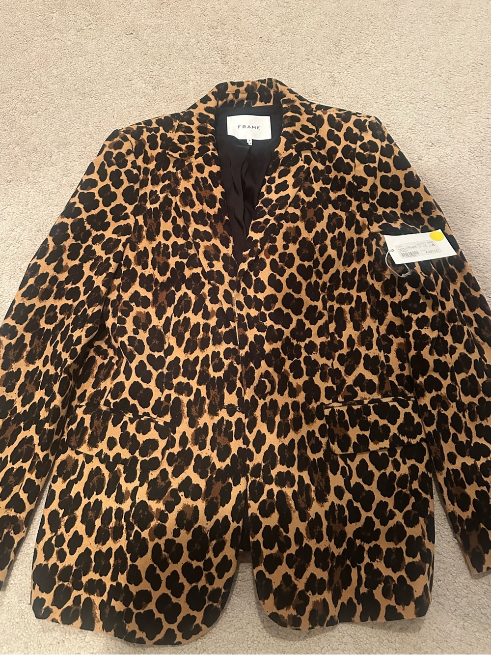 Frame cheetah blazer size 8 new with tags
